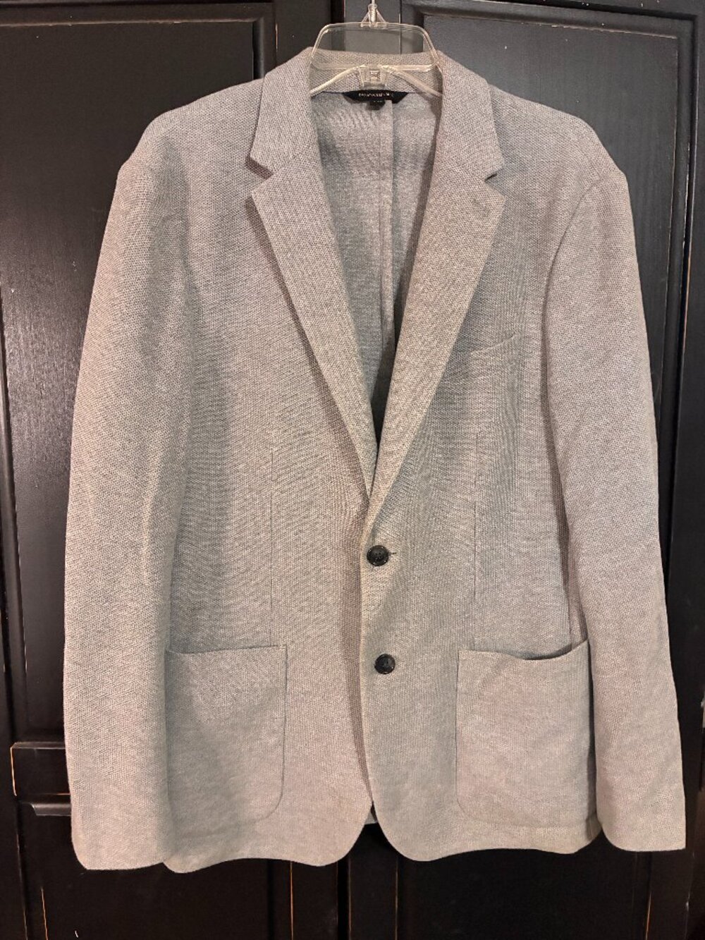 Banana Republic Cotton Woven Suit Mens Jacket Blazer 44R Gray Work Career